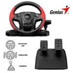 volante + pedales + joystick de cambios genius speedmaster