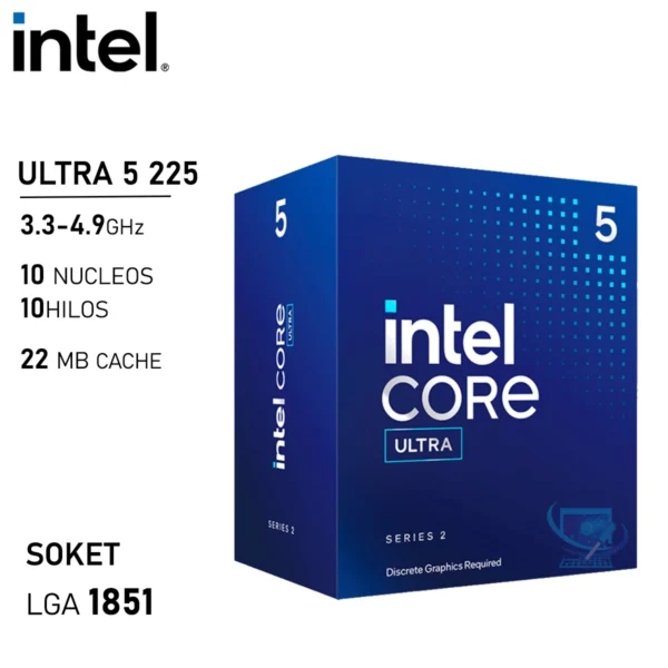 procesador intel core ultra 5 225 10 nucleos/10 hilos 4.9ghz lga 1851