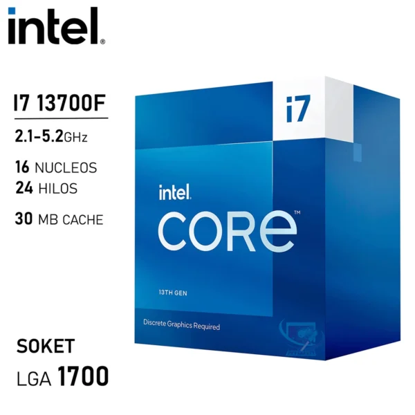 procesador intel core i7 13700f 16 nucleos/24 hilos 5.2ghz 13va