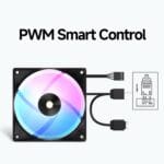 fan delta f12 argb 120 mm pc case fan, up to 2000rpm high airflow, 4 pin pwm