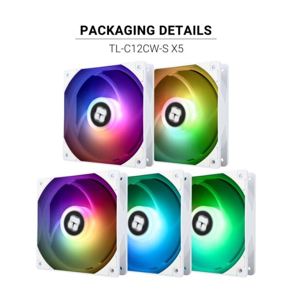 kit de fans thermalright tl c12cw s x5 (white)