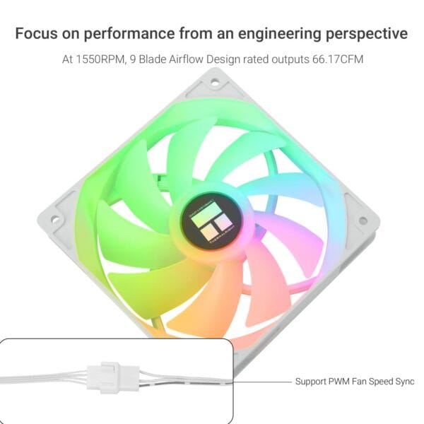 kit de fans thermalright tl c12cw s x5 (white)