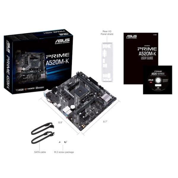 mainboard asus prime a520m k am4 ddr4 m.2 hdmi usb 3.2