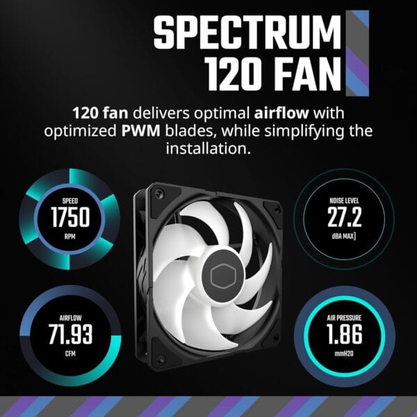 disipador de torre cooler master hyper 212 spectrum v3 argb