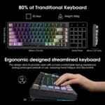 teclado koorui gaming rgb 75% inalámbrico 3 modos bt/2.4ghz/usb c (switch red)