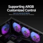fan delta f12 argb 120 mm pc case fan, up to 2000rpm high airflow, 4 pin pwm