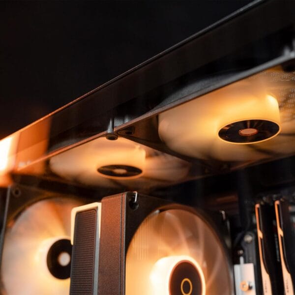 fan delta f12 argb 120 mm pc case fan, up to 2000rpm high airflow, 4 pin pwm