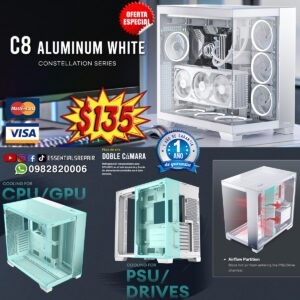 case antec c8 aluminum white full tower constellation series