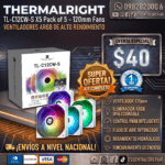 kit de fans thermalright tl c12cw s x5 (white) copia