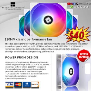 kit de fans thermalright tl c12cw s x5 (white)