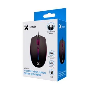mouse xtech xtm 218 2400 dpi luces led