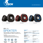 altavoces xtech spekter usb estÉreo 2.0 (blue)