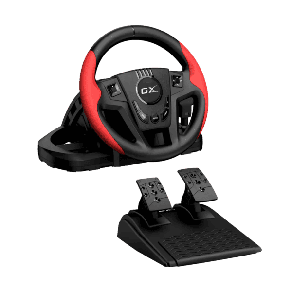 volante + pedales + joystick de cambios genius speedmaster