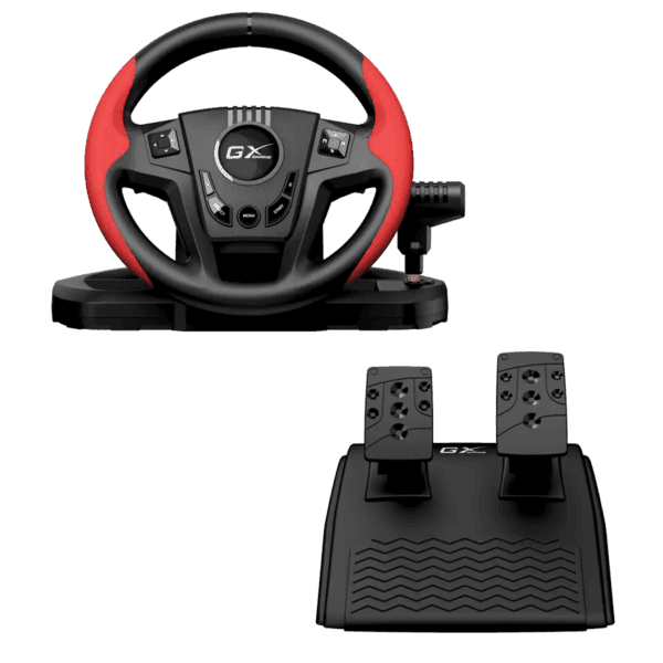 volante + pedales + joystick de cambios genius speedmaster