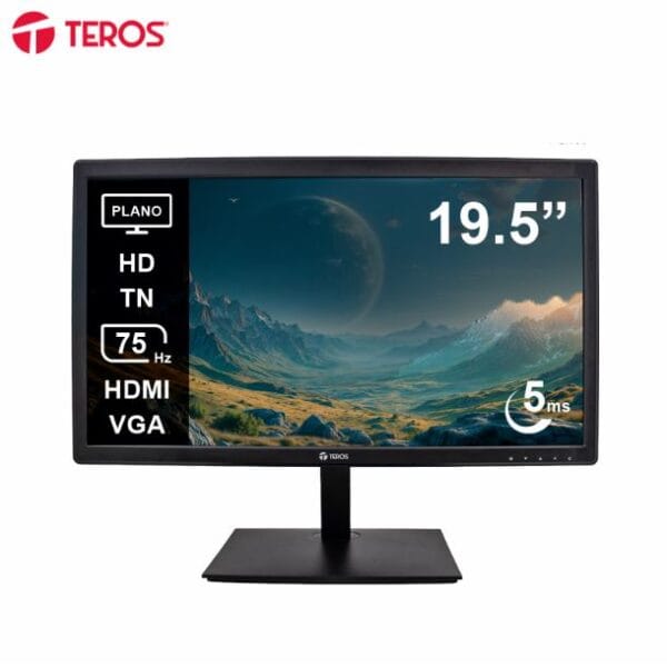 monitor teros te 1916s 19.5" hd tn 75hz 5ms hdmi vga
