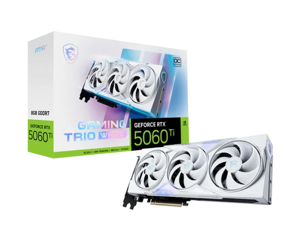 tarjeta grÁfica msi trio white rtx 5060 8gb oc gddr7