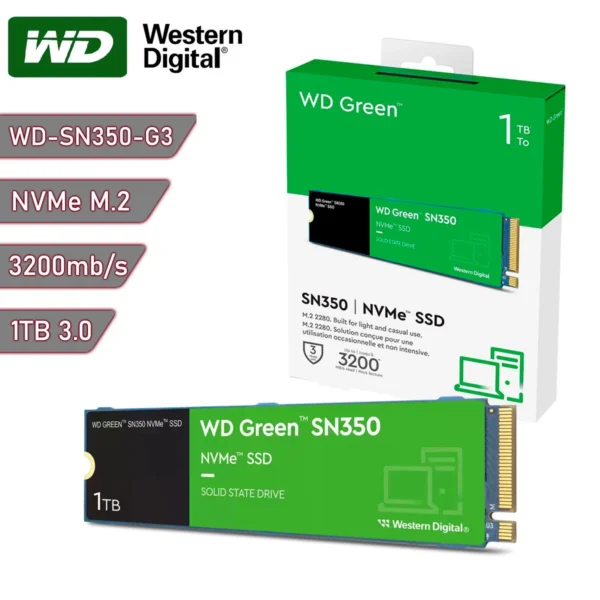 1tb ssd western digital green sn350 m.2 nvme pcie 3.0