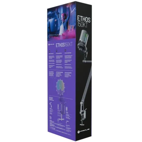 micrÓfono gaming primus ethos 150kt condensador usb con brazo articulado
