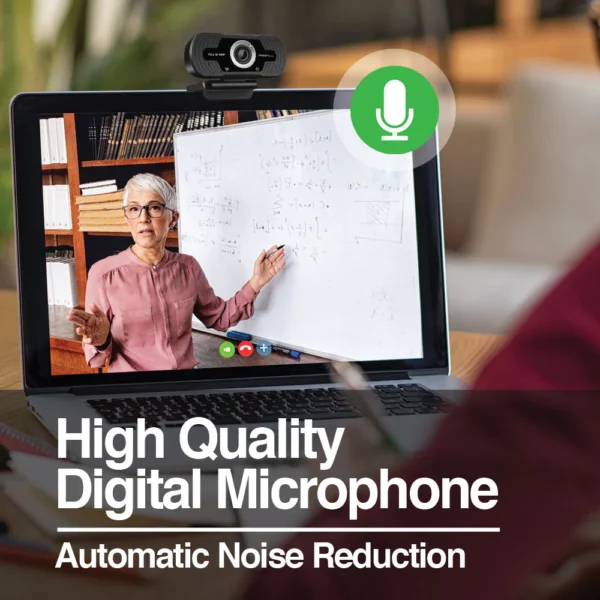 cÁmara web argomtech 1080p con micrÓfono usb negro