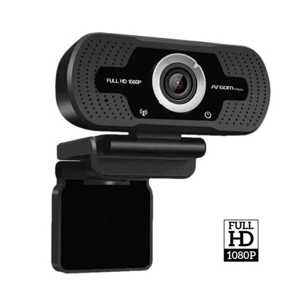 cÁmara web argomtech 1080p con micrÓfono usb negro