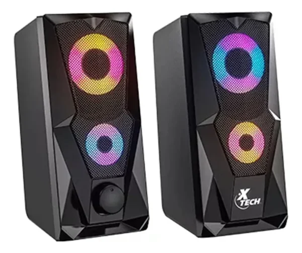 altavoces xtech xts 131 gaming usb estÉreo 2.0 luz led