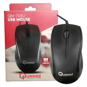 mouse quasad qm 703u Óptico alÁmbrico usb 1.5m negro