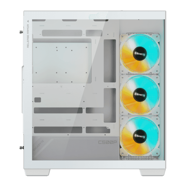 case gigabyte c500 panoramic stealth ice argb blanco vidrio templado