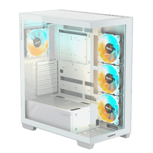 case gigabyte c500 panoramic stealth ice argb blanco vidrio templado