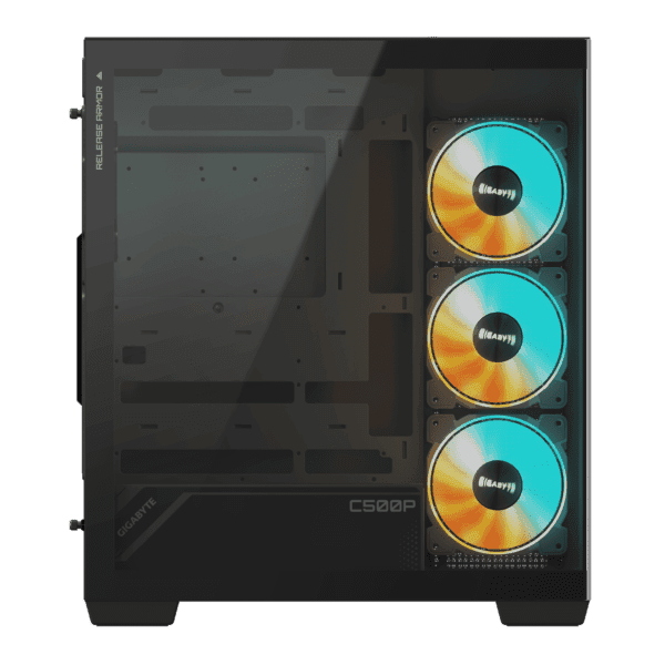 case gigabyte c500 panoramic stealth argb black vidrio templado