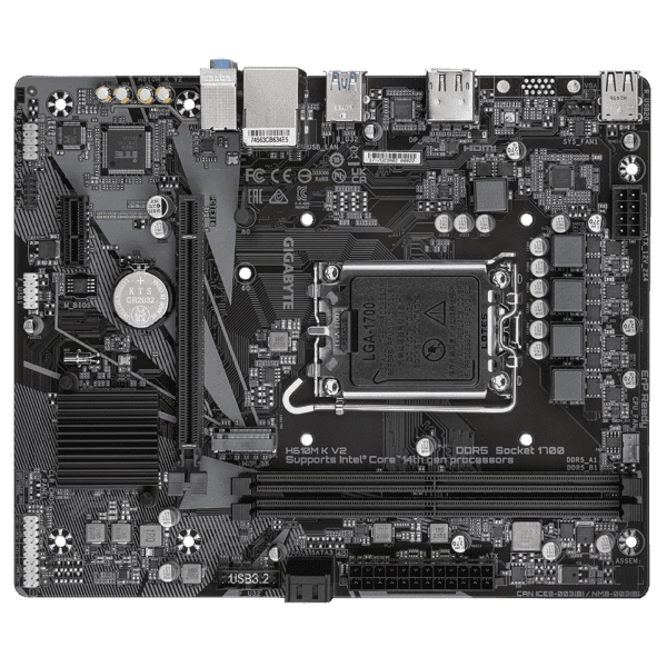 mainboard gigabyte h610m k v2 ddr5 micro atx lga 1700