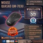 mouse quasad qm 703u Óptico alÁmbrico usb 1.5m negro