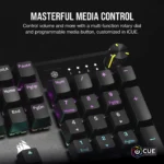 teclado mecÁnico corsair k70 core rgb switch red espaÑol negro