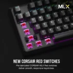 teclado mecÁnico corsair k70 core rgb switch red espaÑol negro
