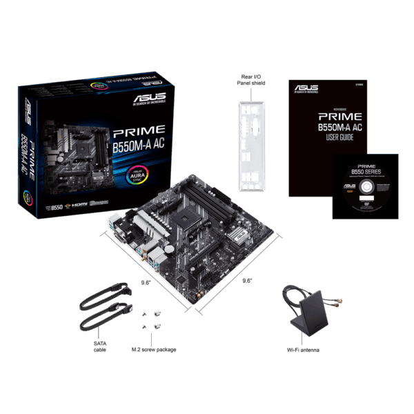 mainboard asus prime b550m a ac wifi ddr4 micro atx am4