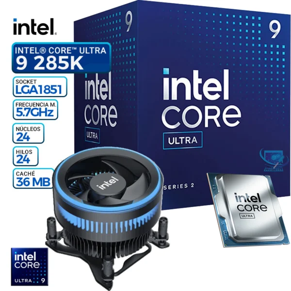 procesador intel core ultra 9 285 24 nucleos/24 hilos 5.6ghz series 2 lga1851