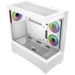 case cooler master elite 690 white wood argb vidrio templado