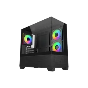 case cooler master elite 490 black argb vidrio templado
