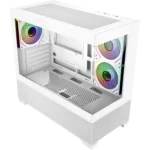 case cooler master elite 490 white argb vidrio templado