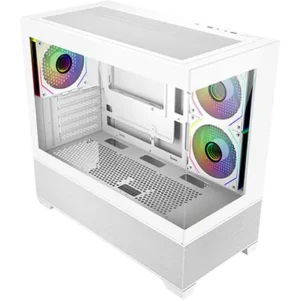 case cooler master elite 490 white argb vidrio templado