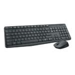 combo teclado y mouse inalambrico logitech mk235 usb negro resistente a salpicaduras