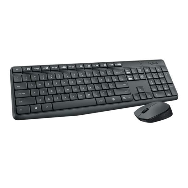 combo teclado y mouse inalambrico logitech mk235 usb negro resistente a salpicaduras