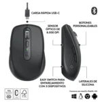 mouse inalambrico logitech mx anywhere 3s grafito bluetooth logi bolt