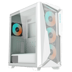 case gigabyte c301 glass white argb vidrio templado