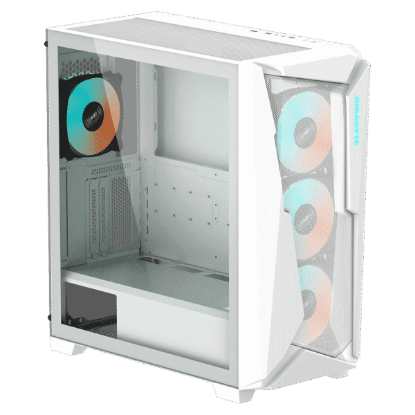 case gigabyte c301 glass white argb vidrio templado