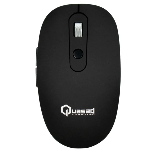 combo teclado y mouse inalambrico recargable quasad qc 4583g multimedia negro