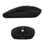 combo teclado y mouse inalambrico recargable quasad qc 4583g multimedia negro