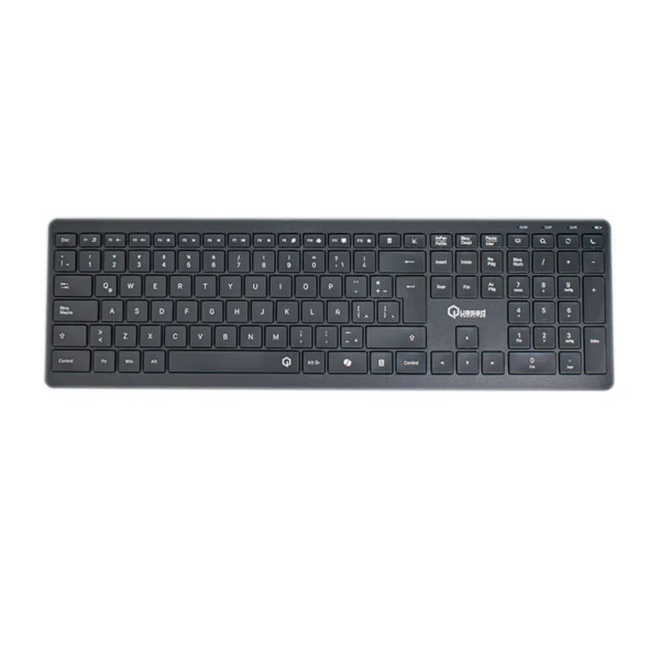 teclado inalambrico recargable quasad qk slimpro ultra delgado negro