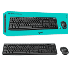 combo teclado y mouse inalambrico logitech mk270 usb plug and play negro