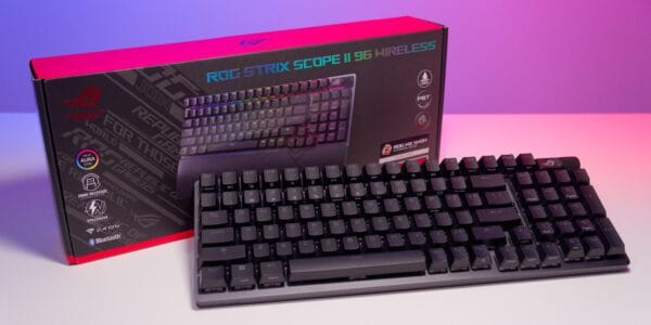 teclado gamer mecanico inalambrico asus rog strix scope ii 96 wireless pbt negro