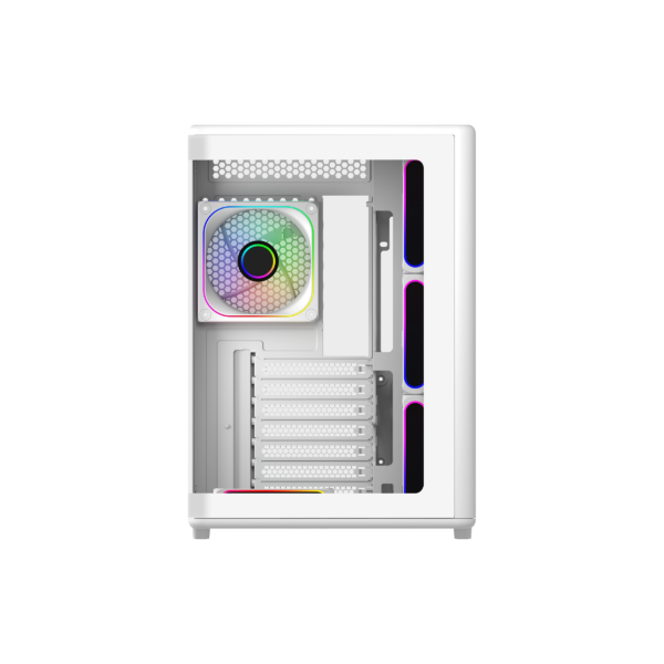 case cooler master elite 600 white argb vidrio templado